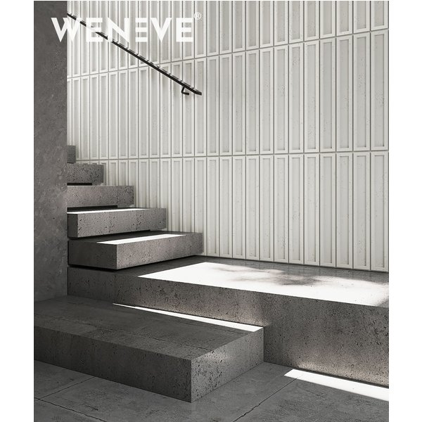 135x42,7 cm VT - PB66a (B0 Zgaszona biel) CEGIEŁKA - Panel dekor 3D beton architektoniczny