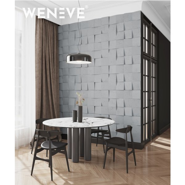 60x60 cm VT - PB16 (S96 Chłodna szarość) COCO 2 - panel dekor 3D beton architektoniczny