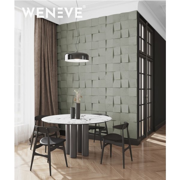 60x60 cm VT - PB16 (CL09 Pastelowa szałwia) COCO 2 - panel dekor 3D beton architektoniczny