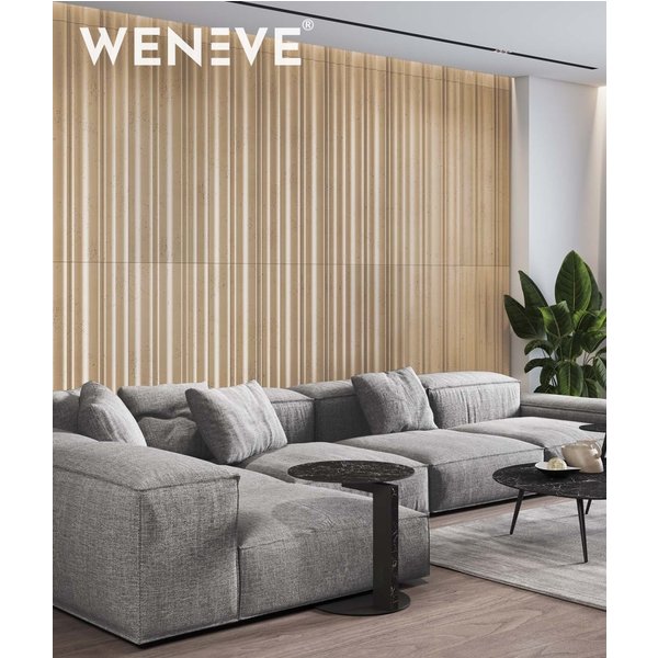 135x56 cm VT - PB58 (CL03 Pustynny piasek) LAMEL OBŁY - Panel dekor 3D beton architektoniczny