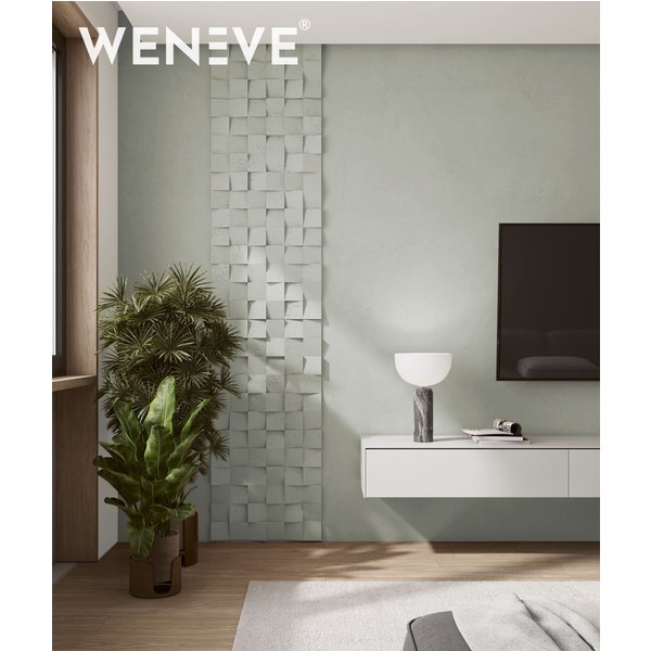 60x60 cm VT - PB15 (CL08 Pistacjowa biel) COCO - panel dekor 3D beton architektoniczny