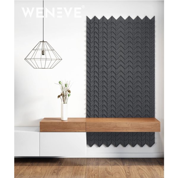 93,5x60 cm VT - PB49 (B15 Grafitowa czerń) JODEŁKA - Panel dekor 3D beton architektoniczny