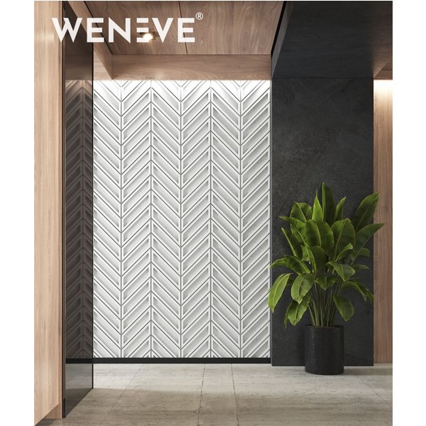 115,6x60 cm VT - PB50 (B0 Zgaszona biel) JODEŁKA - Panel dekor 3D beton architektoniczny