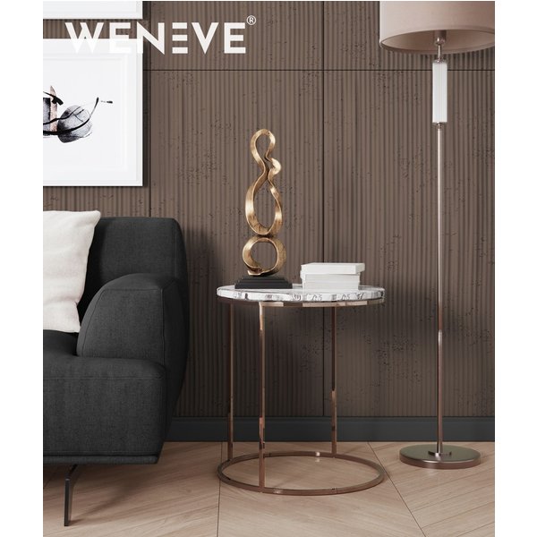 120x60 cm VT - PB23 (CL02 Aksamitna mocha) Fala 2 - panel dekor 3D beton architektoniczny