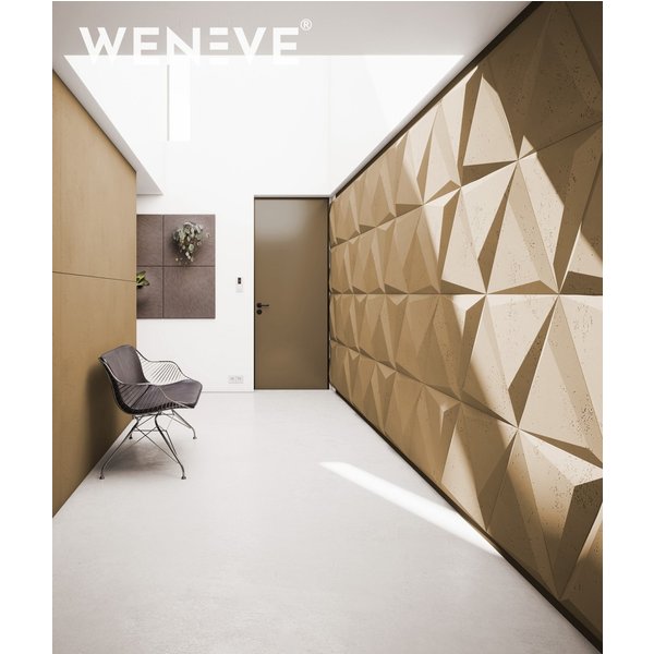60x60 cm VT - PB36 (CL03 Pustynny piasek) TRIANGLE - Panel dekor 3D beton architektoniczny