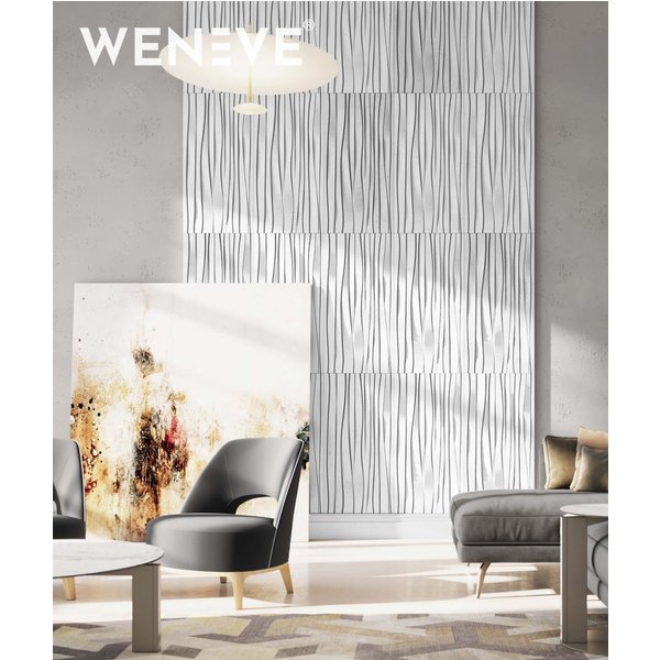 100x50 cm VT - PB03 (S50 Mglista szarość) FALA - panel dekor 3D beton architektoniczny