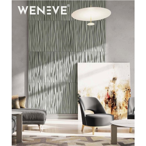 100x50 cm VT - PB03 (CL09 Pastelowa szałwia) FALA - panel dekor 3D beton architektoniczny