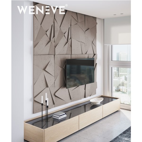 120x60 cm VT - PB05 (CL05 Delikatna trufla) KRYSZTAŁ, wersja A - panel dekor 3D beton architektoniczny