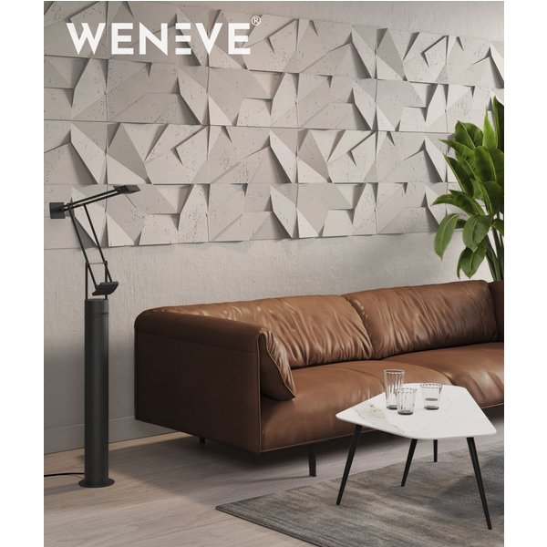 60x60 cm VT - PB06 (CL04 Kaszmirowy beż) ORIGAMI - panel dekor 3D beton architektoniczny A