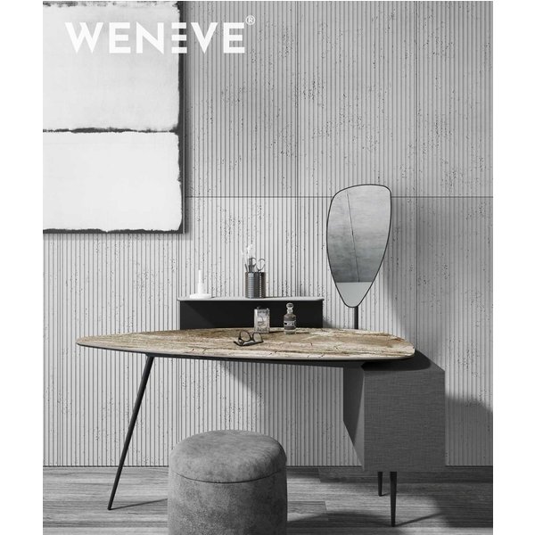 135x60 cm VT - PB37 (S50 Mglista szarość) LAMEL - Panel dekor 3D beton architektoniczny