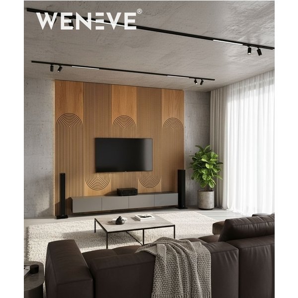 275x60x1,1 cm LD Loop (fornir dębowy) panel frezowany MDF - ozdobna dekoracja ścienna 3D