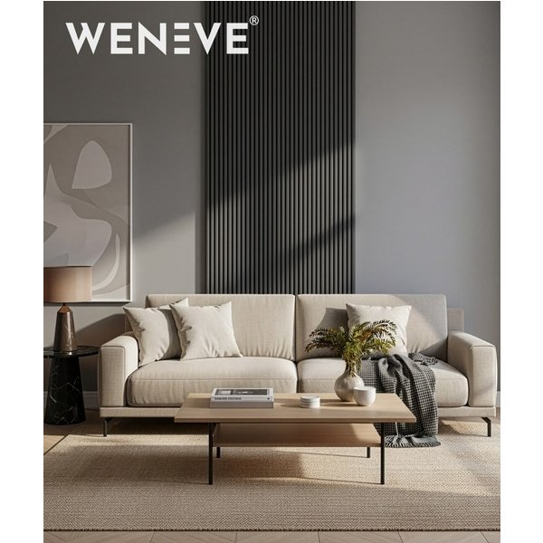 275x12x1,6 cm LD Lamele OBŁE półwałki (grafit) - Panel ścienny i sufitowy 3D