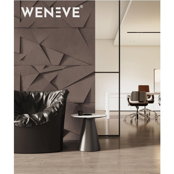 120x60 cm VT - PB05 (CL02 Aksamitna mocha) KRYSZTAŁ, wersja B - panel dekor 3D beton architektoniczny