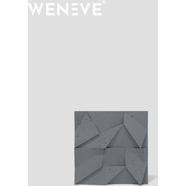 60x60 cm VT - PB06 (B8 Stylowy antracyt) ORIGAMI - panel dekor 3D beton architektoniczny B