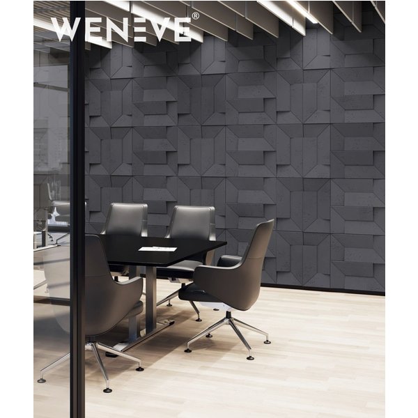 60x60 cm VT - PB26 (B15 Grafitowa czerń) Ori - panel dekor 3D beton architektoniczny B