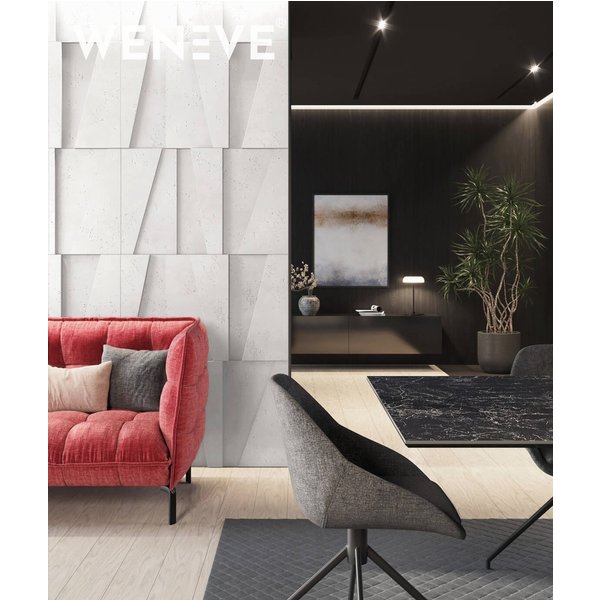 60x60 cm VT - PB10 (B0 Zgaszona biel) MOZAIKA - panel dekor 3D beton architektoniczny B