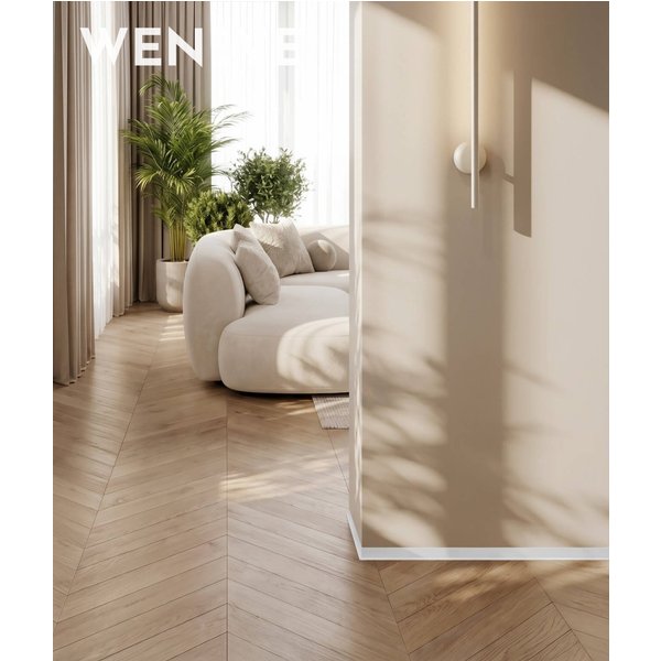200 x 1,6 x 4,5 cm LUMINIO™ - (biały RAL 9016) - listwa przypodłogowa cokołowa aluminiowa - H45