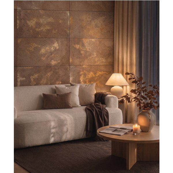 120x60 cm DS - (cappuccino, złote kruszywo) - płyta beton architektoniczny ultralekka