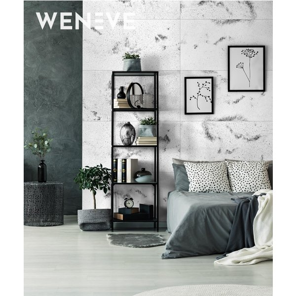 60x60 cm DS - (biały, czarne kruszywo) - płyta beton architektoniczny ultralekka