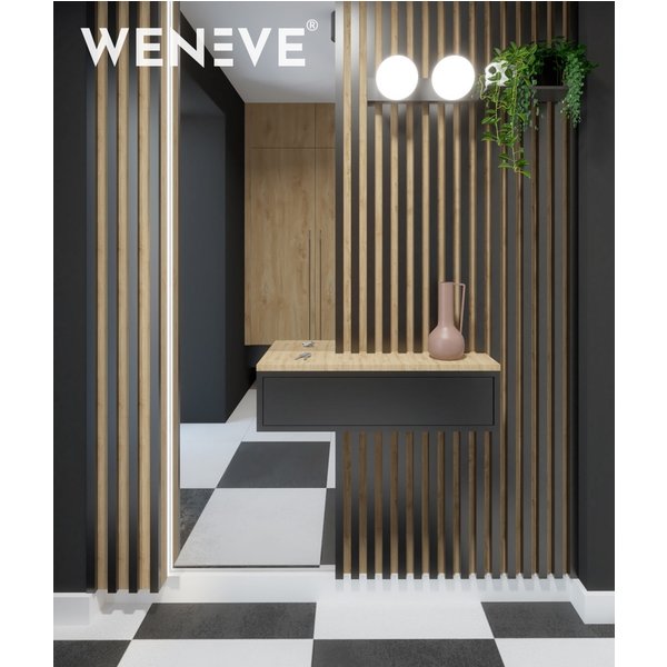 275x3x1,8 cm LD Lamele slim 3x1,8 cm (czarny mat) - Lamel ścienny i sufitowy 3D
