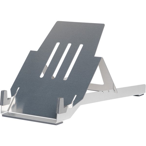 Laptop-Halterung R-Go Riser Basic, faltbarer und verstellbarer Laptopständer, Aluminium, Silber