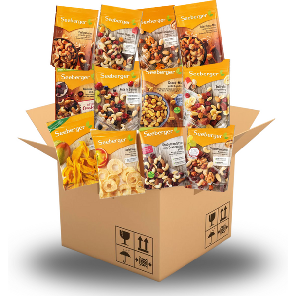 Seeberger Premium Snack Box – Nuss- & Trockenfrüchte Vielfalt im Mega Bundle