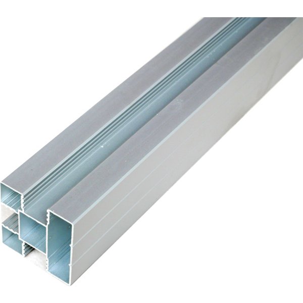 Universal Wpc Zaun Pfosten (Aluminium) FüR Sichtschutz / Steckzaun, 68 X 68 X 1400 Mm, Silber Eloxiert, Mit Pfostenkappe-image