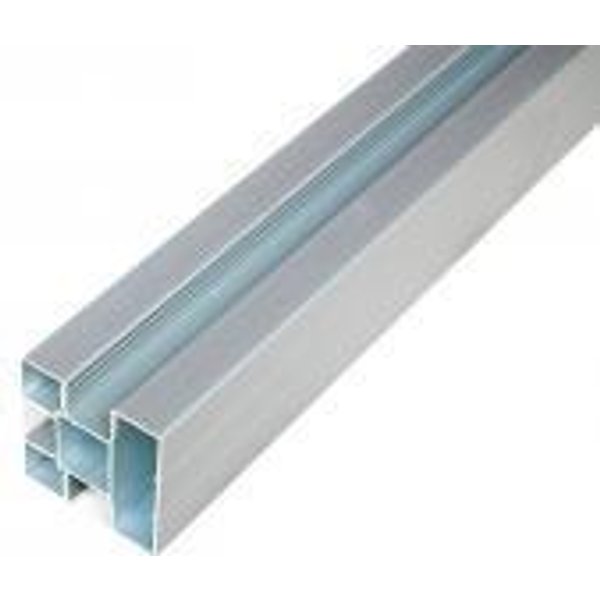 Universal Wpc Zaun Pfosten (Aluminium) FüR Sichtschutz / Steckzaun, 68 X 68 X 1950 Mm, Silber Eloxiert, Ohne ZubehöR-image