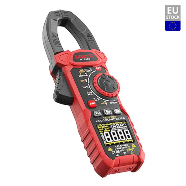 KAIWEETS HT208D INRUSH Clamp Meter, 1000 Amp AC/DC Current, 1000V AC/DC Voltage, NCV sensor, GFCI electrical outlets tester