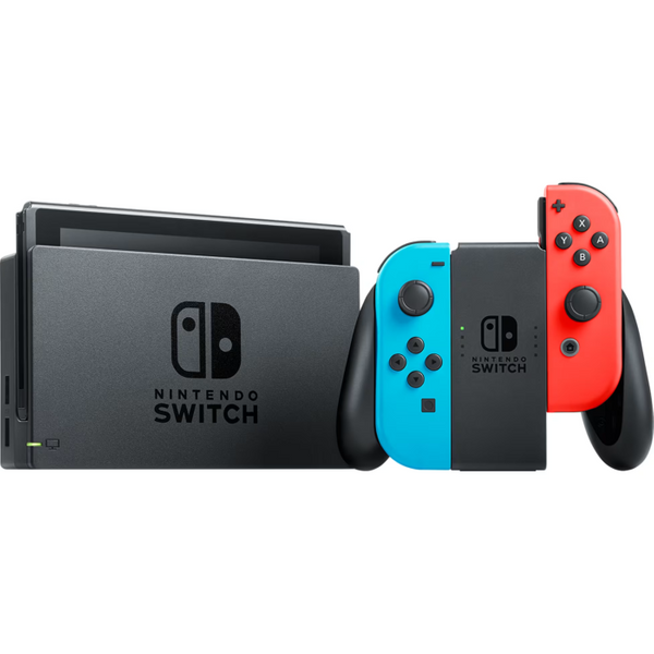 Nintendo Switch 32GB Game Console – Neon Blue & Red / Gray Joy-Con, 3 Game Modes - JP Version-image