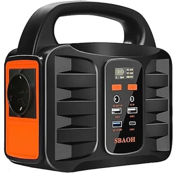 SBAOH T101 200W 194Wh Solar Generator Battery 42000mAh with AC Outlet Camping for Outdoor Camping RV Trip Home Emergency Outage 【Extra $20 Off with Exclusive Code 】