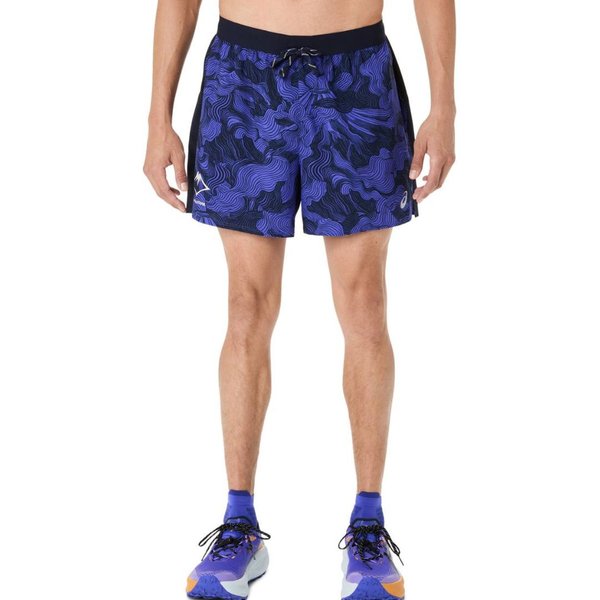 Pantaloncini Asics Fujitrail Blu Nero, Taglia S-image
