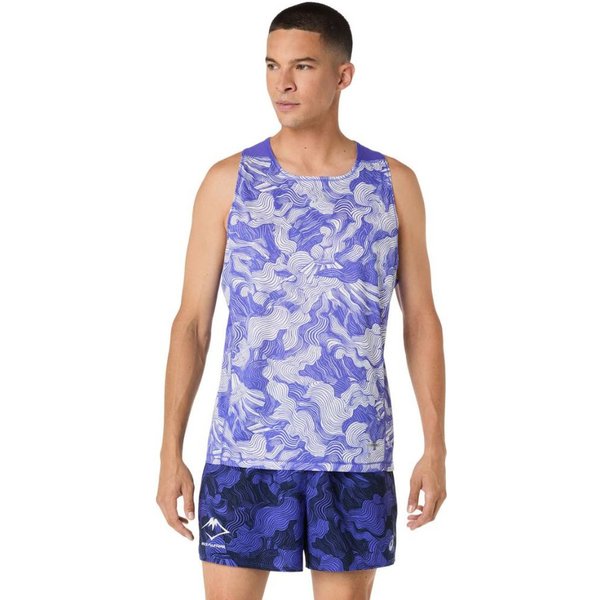 Maglia Asics Fujitrail Senza Maniche Viola Bianco, Taglia L-image