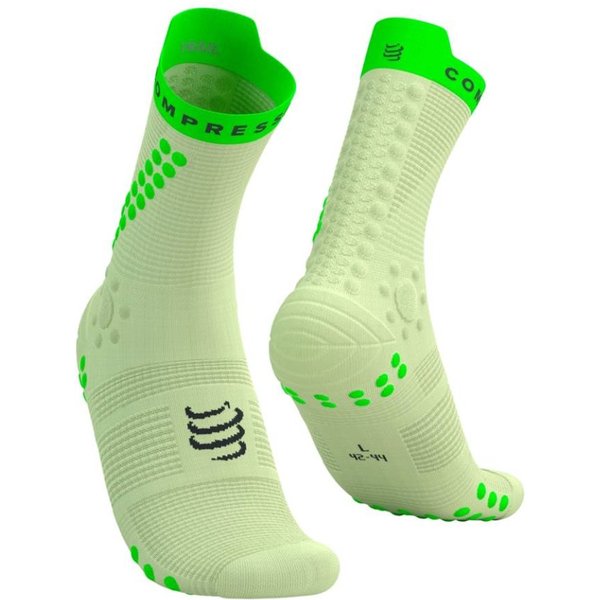 Skarpety Compressport Pro Racing V4.0 Trail Zielony Fluorescencyjny, Rozmiar T2-image