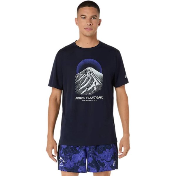 Asics Fujitrail Ss T-Shirt Schwarz Violett, GrößE M-image