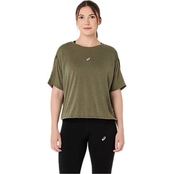 Asics Nagino Run Top KurzäRmeliges Damen-T-Shirt GrüN, GrößE S-image
