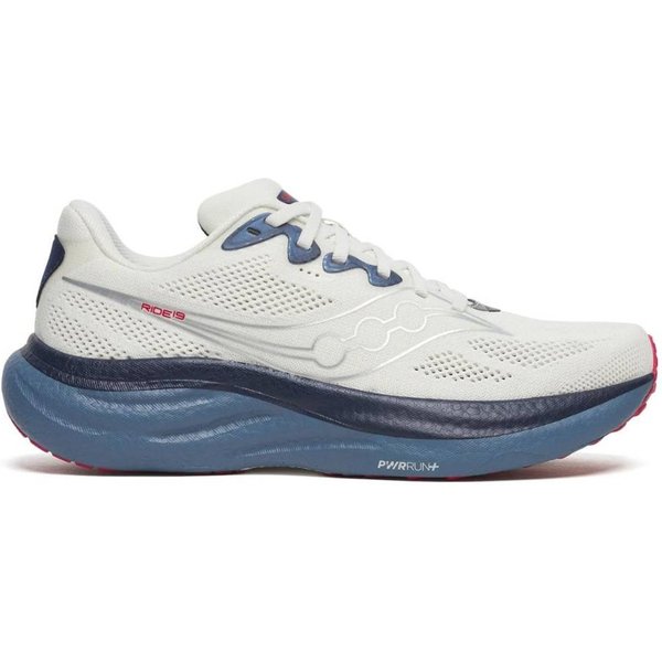 Saucony Ride 19 Schuhe Weiß Blau SS26, GrößE 44 - Eur-image