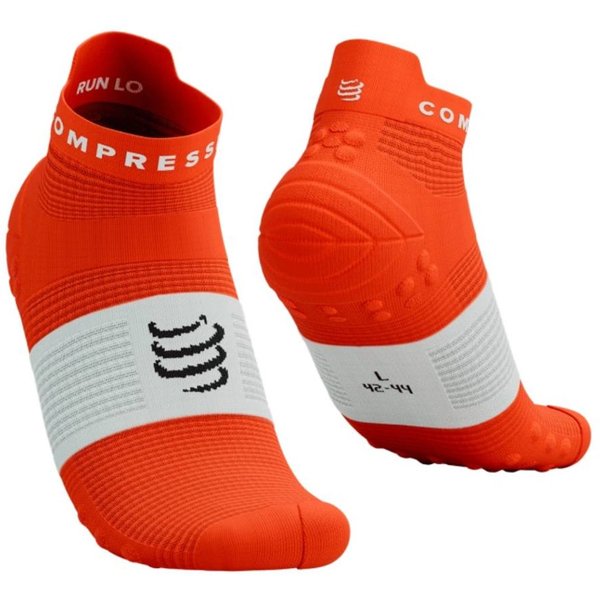 Calzini Compressport Pro Racing V4.0 Run Low Rosso Bianco, Taglia T1-image