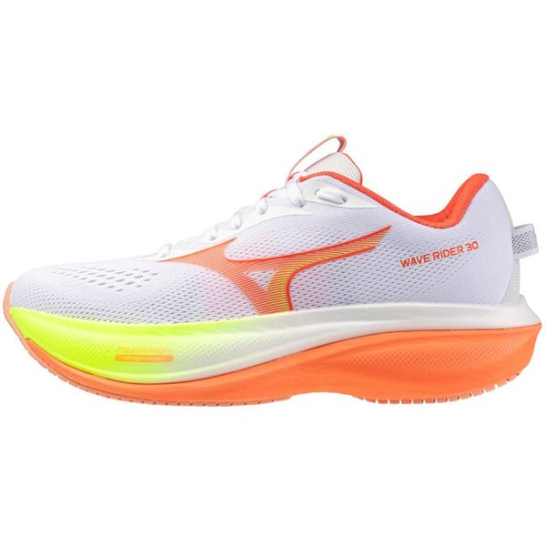 Scarpe Mizuno Wave Rider 30 Bianco Arancione AW26 Donna, Taglia 44,5 - Eur-image