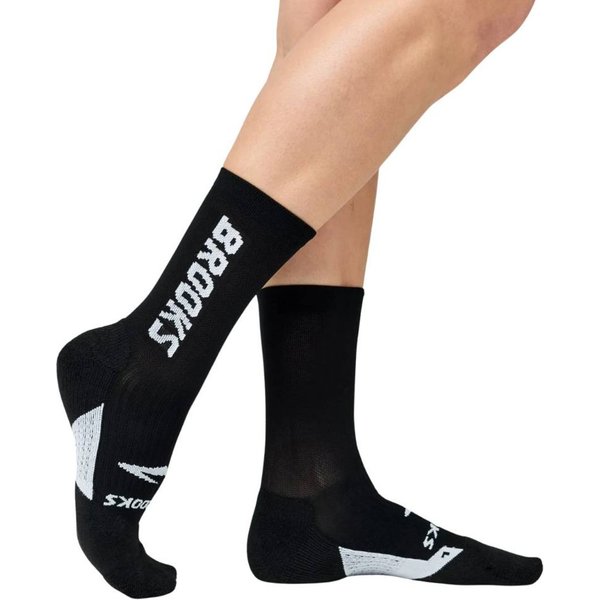 Calzini Brooks Ghost Crew Nero Bianco, Taglia M-image