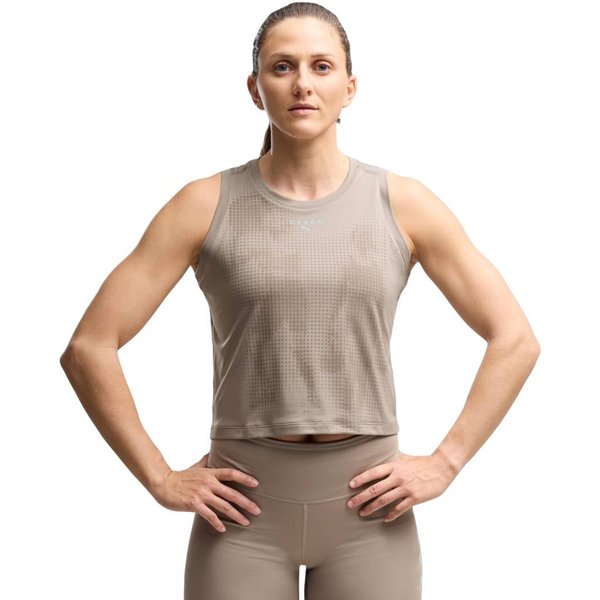 Crop Top Donna Puma Hyrox Cloudspun Thermoadapt Marrone, Taglia M-image