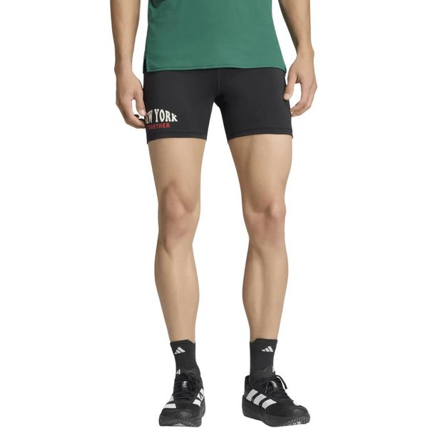 Mallas Cortas Adidas Adizero NYC Negro Blanco, Talla XL-image