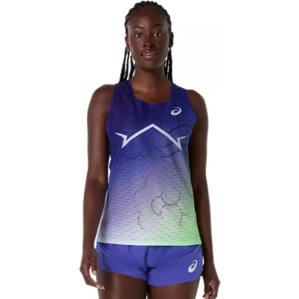 Canotta Asics Metaspeed Senza Maniche Viola Bianco Donna, Taglia Xs.-image