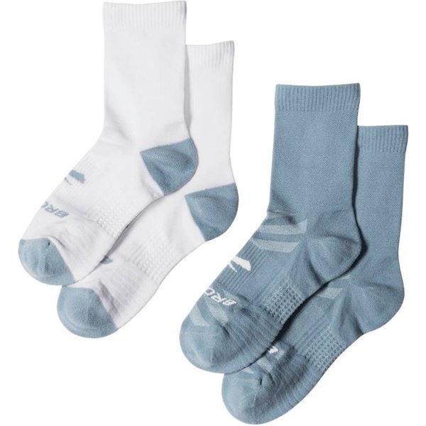 Calcetines Brooks Ghost Lite Crew 2-Pack Blanco Azul, Talla L-image