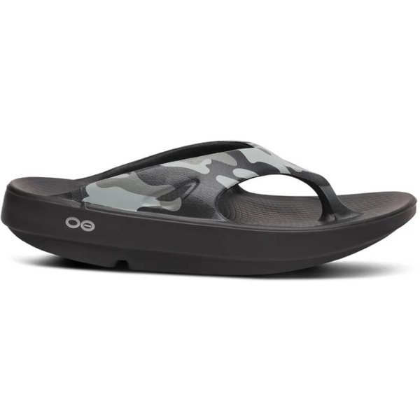 Sandali Oofos Recovery Ooriginal Sport Nero Grigio, Taglia 44 - EUR-image