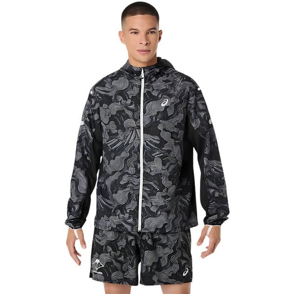 Giacca Asics Fujitrail Packable Nero Grigio, Taglia XL-image