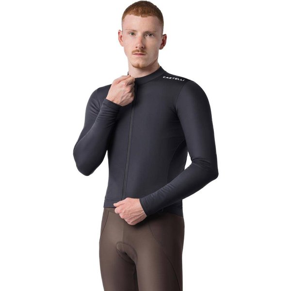 Maglia Castelli Espresso Thermal 2 Manica Lunga Nero Bianco, Taglia Xs.-image