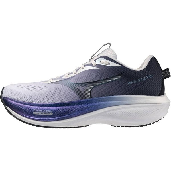 Scarpe Mizuno Wave Rider 30 Bianco Viola AW26 Unisex, Taglia 43 - EUR-image
