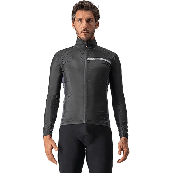 Giubbotto Castelli Squadra Stretch Windbreaker Nero Chiaro, Taglia L-image