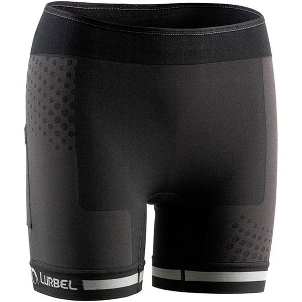 Leggings Corti Lurbel Spirit Nero Grigio Donna, Taglia Xs.-image